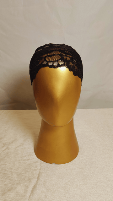 Plain Lace Cap - Black